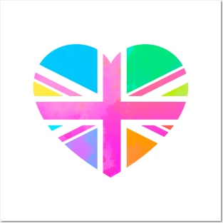 Union Jack Heart Posters and Art